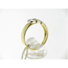 Salvini anello solitario oro giallo e bianco con diamante ct.0,20 ref. n58537
